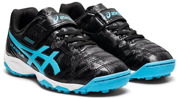 Asics Juniole 5 TF 中童 運動鞋 黑藍 Lookbook Asics Juniole 5 TF 中童 運動鞋 黑藍