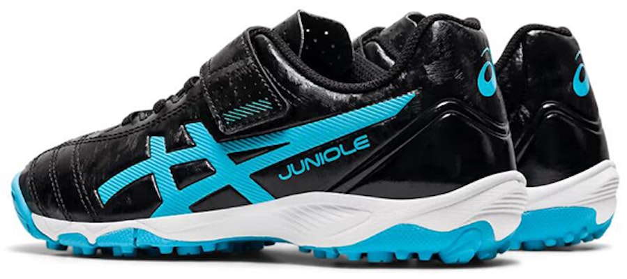 Asics Juniole 5 TF 中童 運動鞋 黑藍 Shop Asics Juniole 5 TF 中童 運動鞋 黑藍