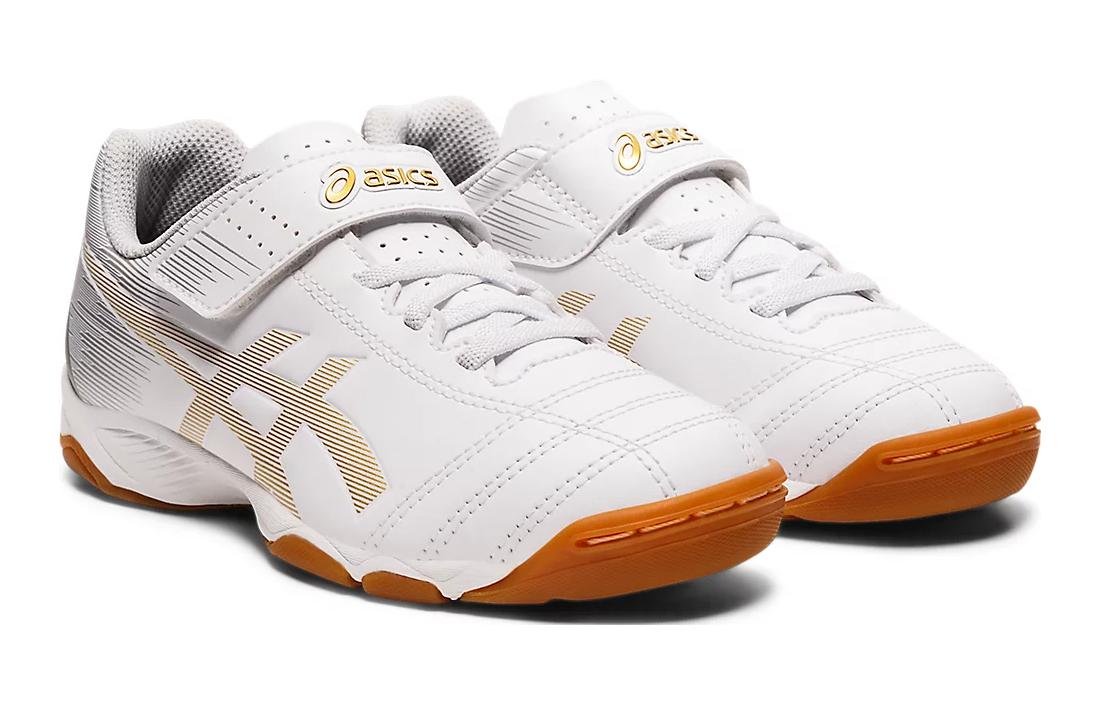 Lookbook 兒童 Asics Juniole 6 舒適 耐磨輕便 低幫 兒童足球鞋 白金色