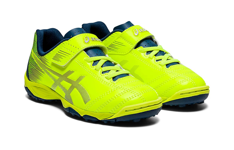 Lookbook 中童 Asics Juniole 6 TF 耐磨防滑 低筒休閒跑步鞋 螢光黃