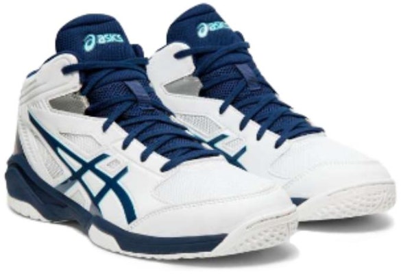 (Preschool) ASICS Mid-Top Basketball 'White Blue' TBF139-102 Lookbook (Preschool) ASICS Mid-Top Basketball 'White Blue' TBF139-102