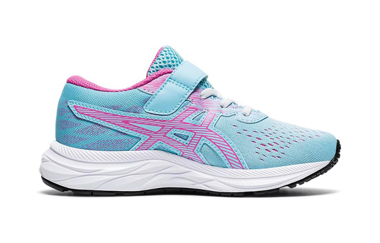 Order 亞瑟士 Pre Excite 7 魔術貼 透氣耐磨防滑 低幫跑步鞋 中童 藍粉