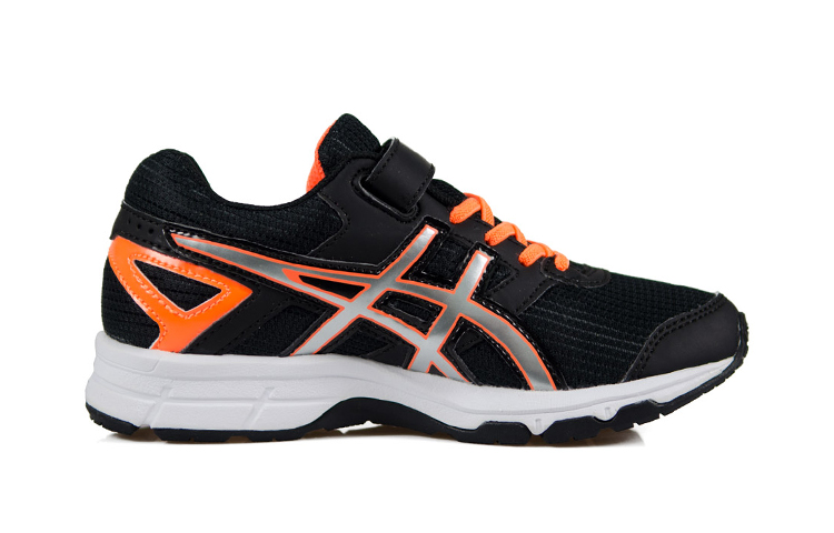 Order 中童 Asics Pre Galaxy 8 舒適透氣 耐磨運動跑步鞋 黑銀橘