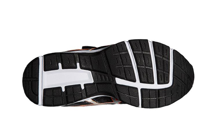 Shop 中童 Asics Pre Galaxy 8 舒適透氣 耐磨運動跑步鞋 黑銀橘