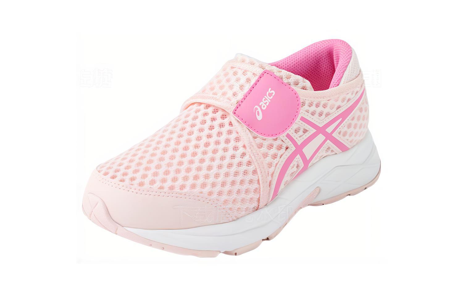 Shop 中童 Asics 舒適百搭 耐磨透氣 低筒 兒童跑步鞋 粉紅色