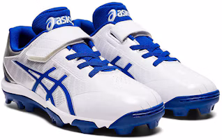 Lookbook 兒童 Asics Star Shine S 2 魔術貼 耐磨防滑棒球鞋 白藍色