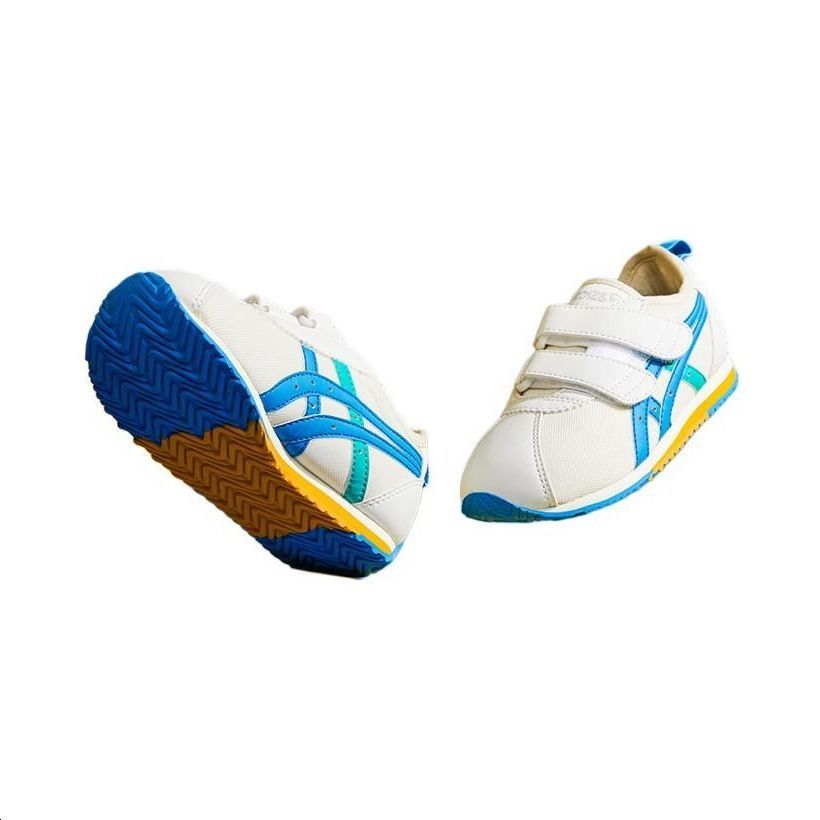 Shop 中童 Asics Suku 輕便耐磨 兒童休閒鞋 米藍色