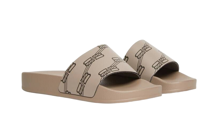 Lookbook (PS) Balenciaga BB Monogram ''Sandale Plate Imprimée Gris Beige'' 712938W1S9N3020