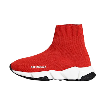 (Youth) Balenciaga Speed 1.0 'Logo High-Top Red'