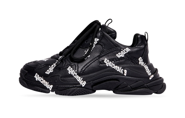 (Preschool) Balenciaga Triple S 'Black' 654251W2FAB1090