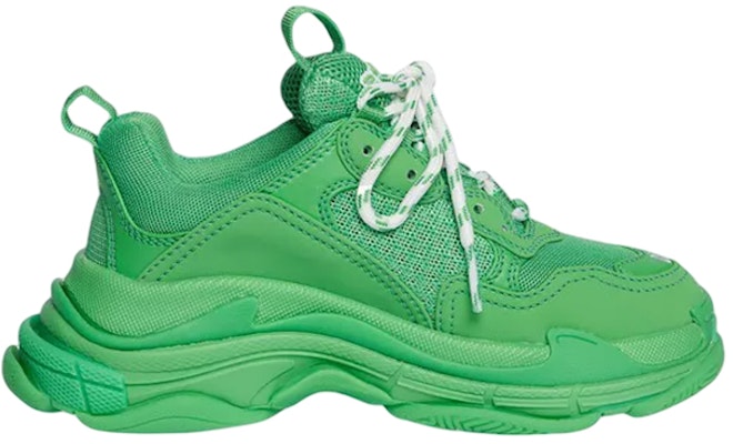 兒童 Balenciaga巴黎世家 Triple S 網布 徽標 低筒繫帶 減震耐磨 運動鞋 綠色 Order 兒童 Balenciaga巴黎世家 Triple S 網布 徽標 低筒繫帶 減震耐磨 運動鞋 綠色
