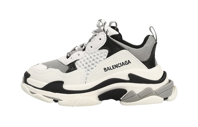 (Preschool) Balenciaga Triple S 'White Black -' 654251W2CA81112