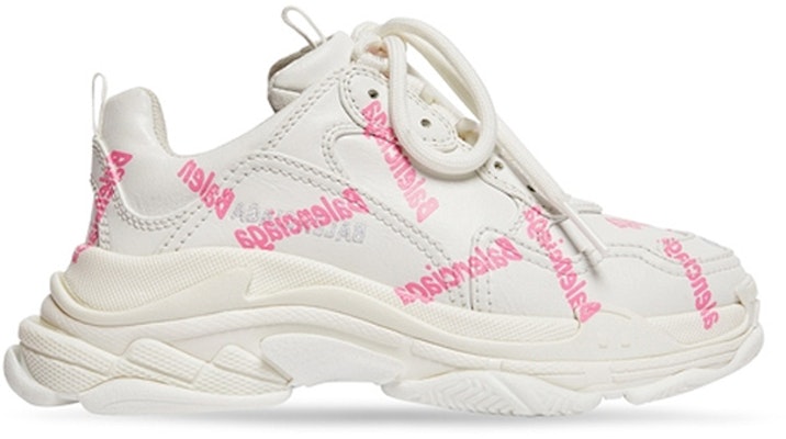 (PS) 巴黎世家 Triple S 白粉色科技材质标识运动鞋 654251W2FAB9050 Order (PS) 巴黎世家 Triple S 白粉色科技材质标识运动鞋 654251W2FAB9050