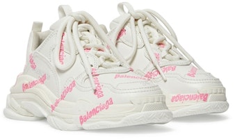 Lookbook (PS) Balenciaga Triple S Logo Sneaker ''Wit en Roze Technisch Materiaal'' 654251W2FAB9050