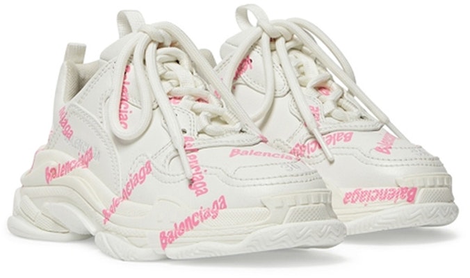 (Preschool) Balenciaga Triple S Logotype Sneaker 'White and Pink Technical Material' 654251W2FAB9050 Lookbook (Preschool) Balenciaga Triple S Logotype Sneaker 'White and Pink Technical Material' 654251W2FAB9050