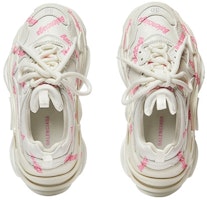 Shop (PS) Balenciaga Triple S Logo Sneaker ''Wit en Roze Technisch Materiaal'' 654251W2FAB9050