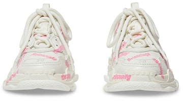Purchase (PS) Balenciaga Triple S Logo Sneaker ''Wit en Roze Technisch Materiaal'' 654251W2FAB9050