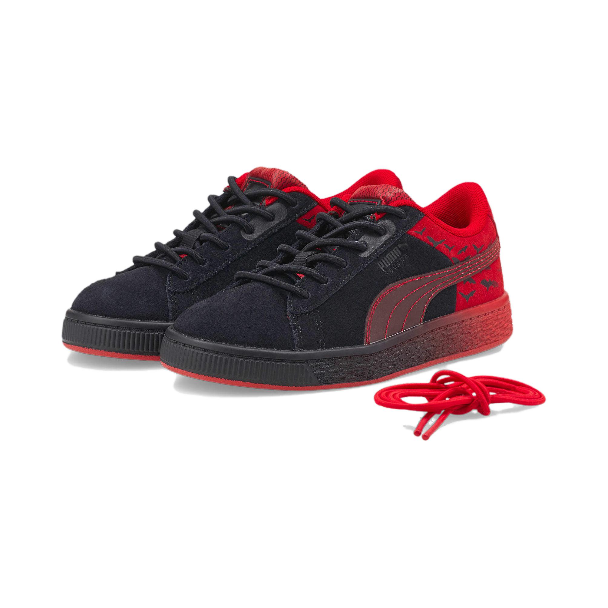 Lookbook (Preschool) Batman x Puma Suede Classic 'Black Barbados Cherry' 383088-01