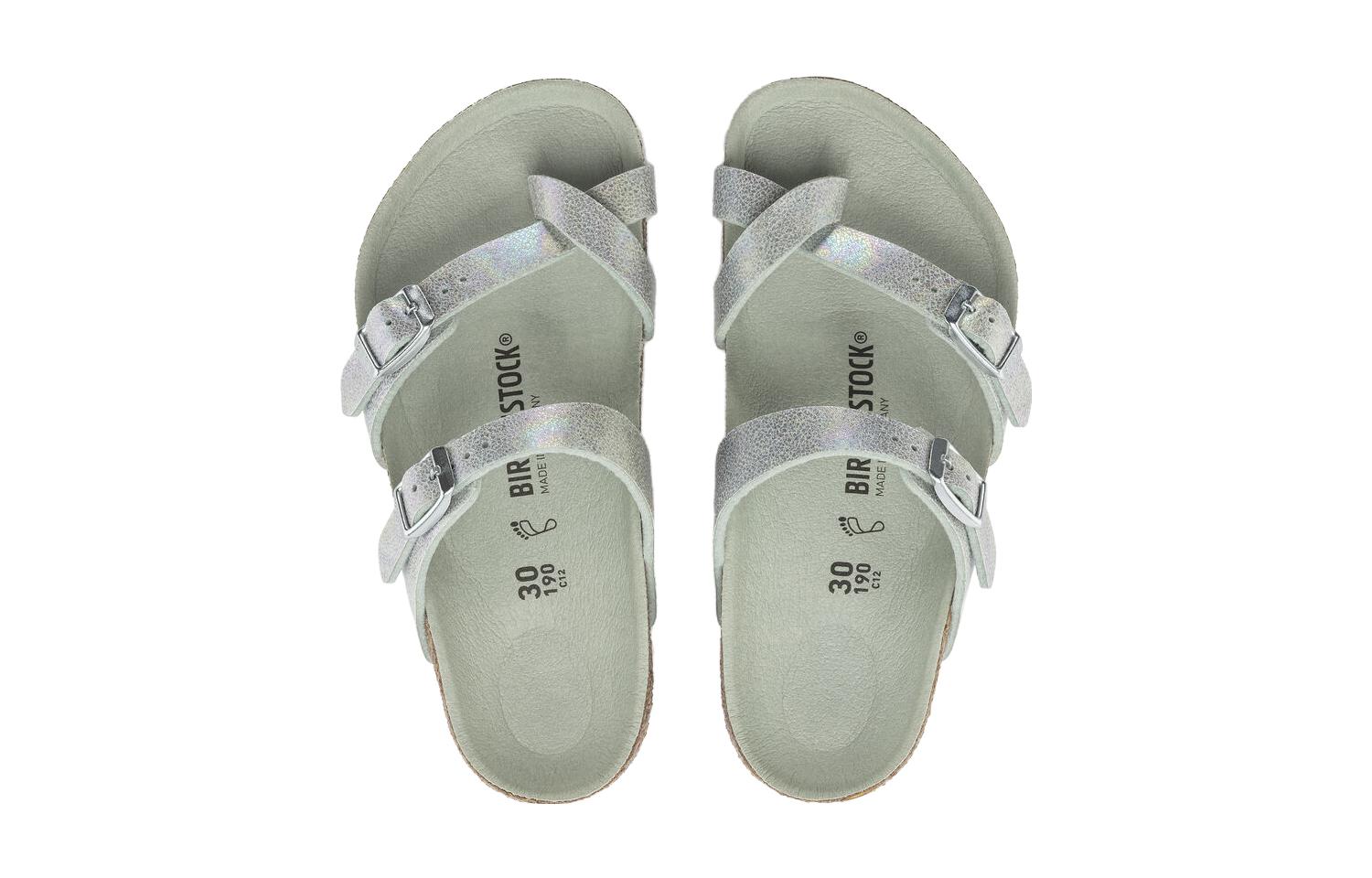 Shop (PS) Birkenstock Sandalias con Hebilla Verde Matcha y Loop para el Dedo. 1024711