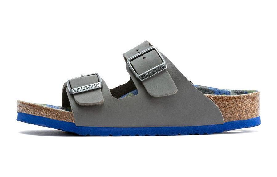 (Preschool) Birkenstock Arizona 'Camo Grey Narrow' 1022569