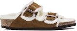 Order (Preschool) Birkenstock Arizona Shearling 'Narrow Brown' 1017792