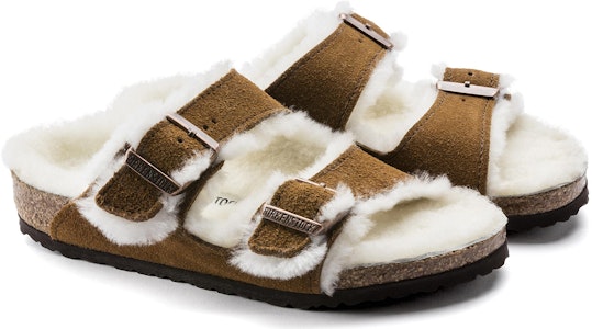 (PS) Birkenstock Arizona Shearling 'Narrow Brown' Coklat untuk Wanita 1017792 Shop (PS) Birkenstock Arizona Shearling 'Narrow Brown' Coklat untuk Wanita 1017792