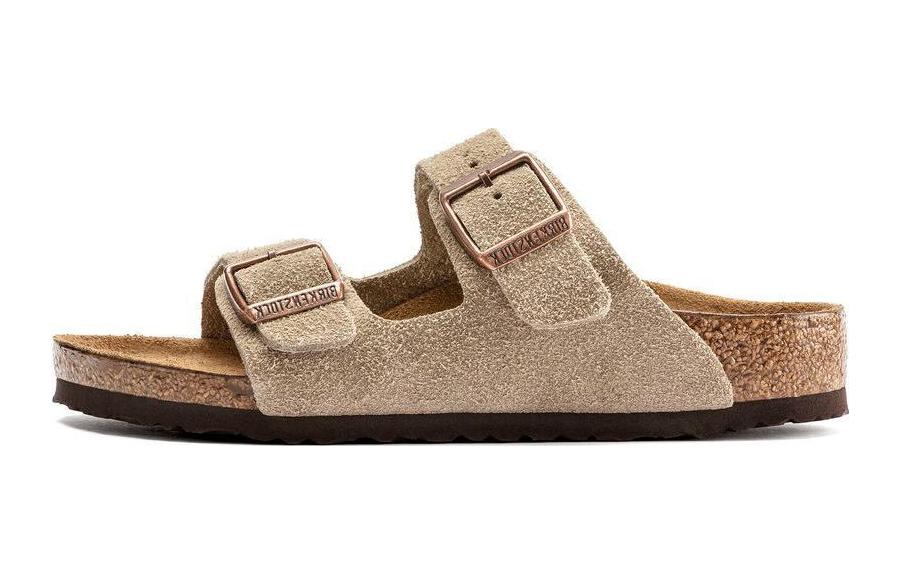 (Preschool) Birkenstock Boston Suede Slippers 'Mocha Narrow' 1021704
