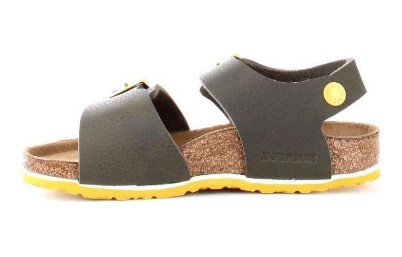 (Preschool) Birkenstock Buckle Leather Sandals 'Green' 1015754