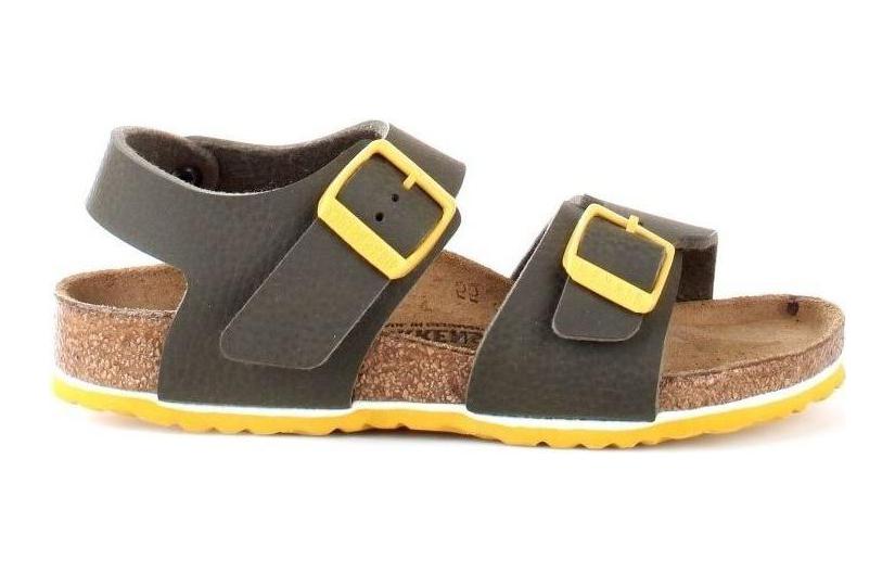 Order (PS) Birkenstock 綠色皮革搭扣涼鞋 1015754
