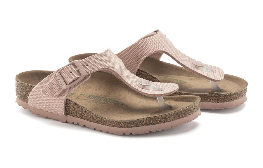 Lookbook (PS) 勃肯 Birkenstock 粉色常规款帆布软底舒适圆头人字拖凉鞋 1024307