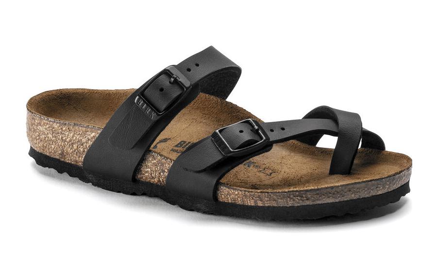 Order (PS) Birkenstock Classic Sandal Hitam Regular dengan Footbed Nyaman dan Loop Jari. 1015554