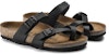 (Preschool) Birkenstock Classic Round Toe Comfort Soft Footbed Toe Loop Slippers 'Black Regular Edition' 1015554