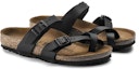 Lookbook (Preschool) Birkenstock Classic Round Toe Comfort Soft Footbed Toe Loop Slippers 'Black Regular Edition' 1015554
