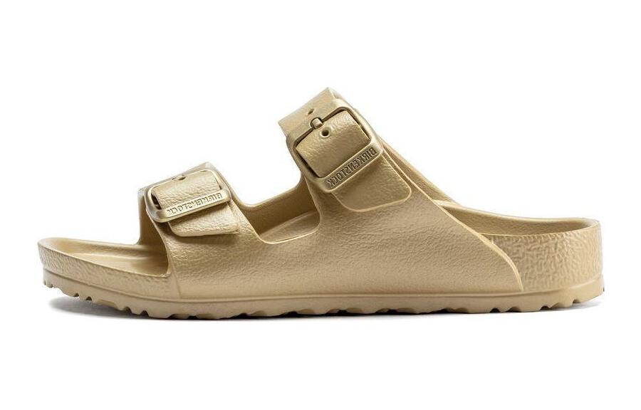 (Preschool) Birkenstock Classic Round Toe Slides 'Comfortable Staple Gold Buckle' 1022939