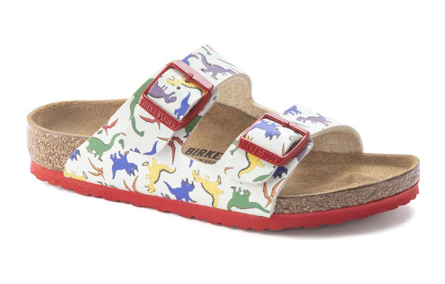 Order (PS) Birkenstock 舒適圓頭軟底扣環涼鞋 '白紅' 1023413