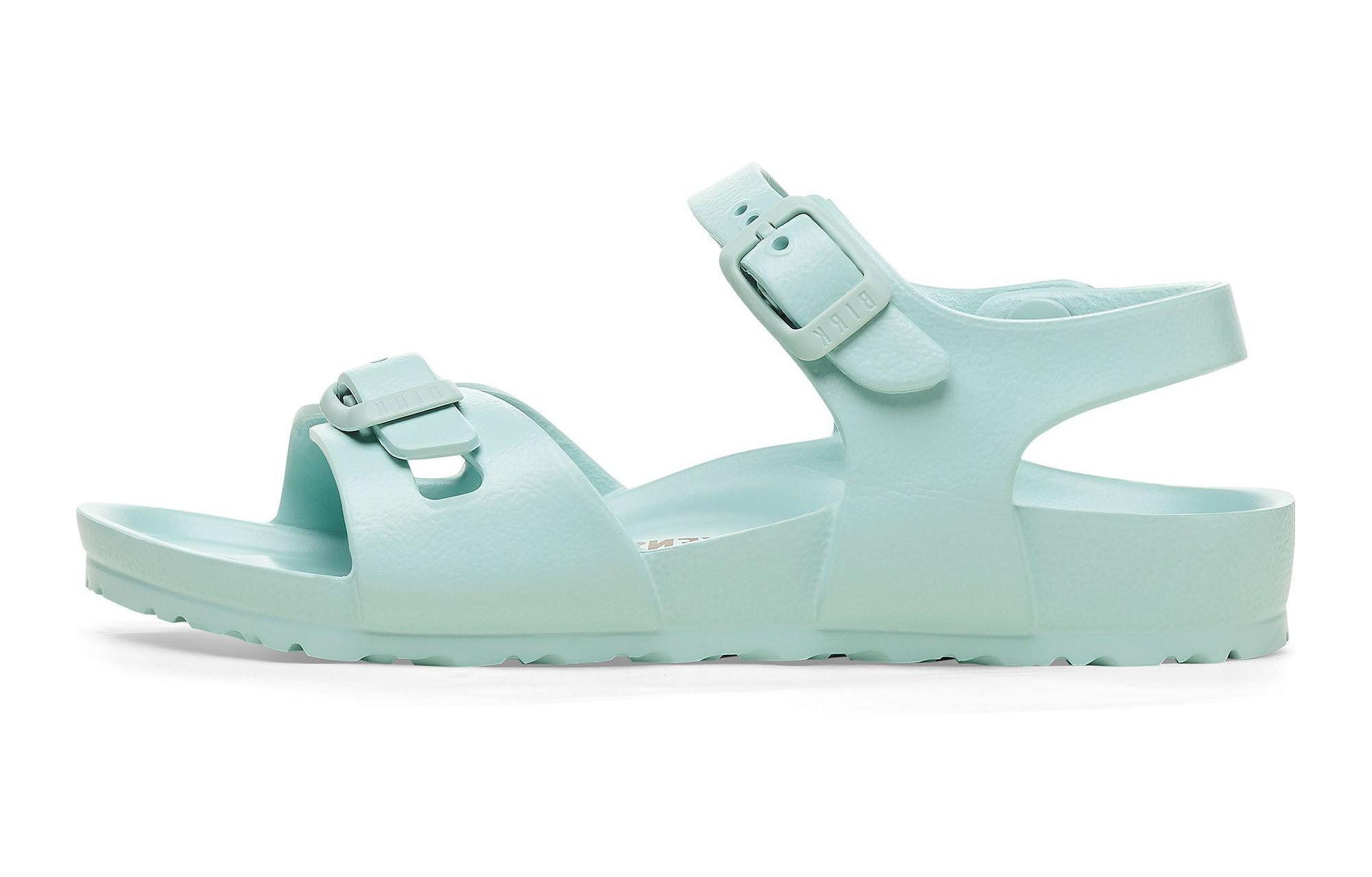 (Preschool) Birkenstock Comfort Round Toe Narrow 'Light Blue Buckle' 1027411
