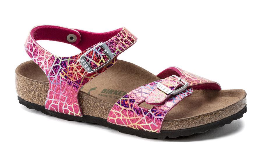 Order (PS) Birkenstock 舒适圆头软底“金属扣不对称粉色款” 1022213