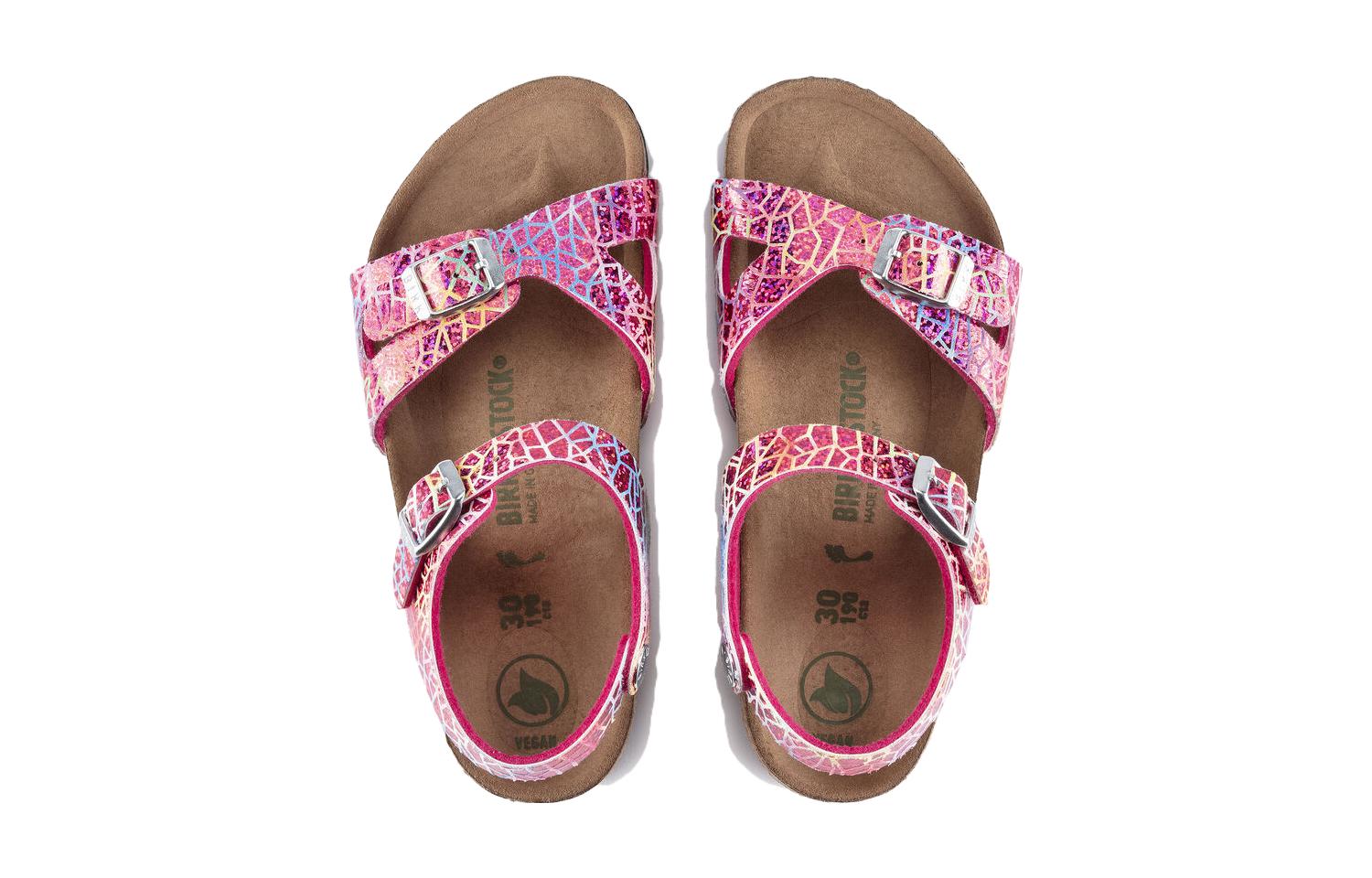 Shop (PS) Birkenstock 舒适圆头软底“金属扣不对称粉色款” 1022213