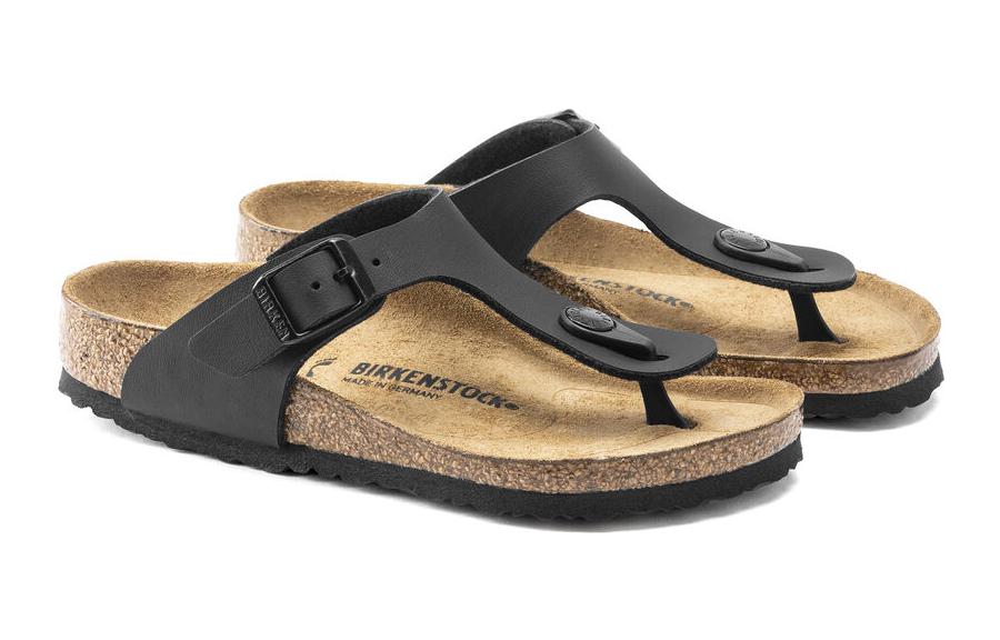 Lookbook (PS) 勃肯舒适软足床黑色窄版夹趾凉鞋 0846143