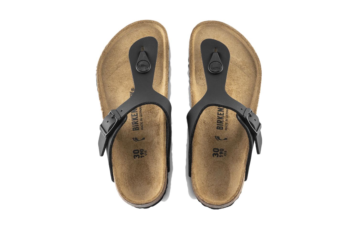 Shop (PS) 勃肯舒适软足床黑色窄版夹趾凉鞋 0846143