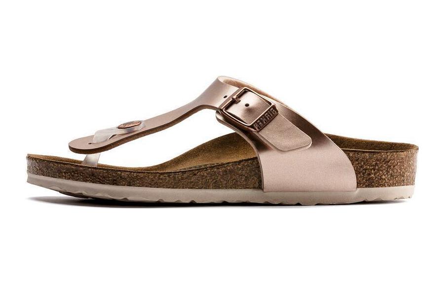(Preschool) Birkenstock Gizeh 'Rose Gold Narrow Edition' 1012526