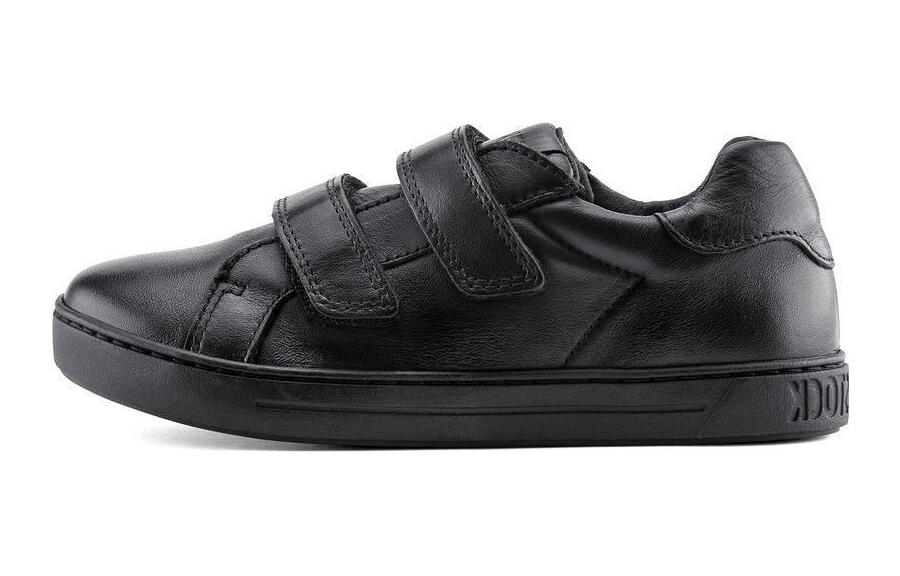 (Preschool) Birkenstock Low-Top Velcro Sneakers 'Black Leather' 1017820