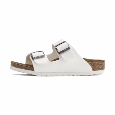 (PS) Birkenstock Open-Toe Leather Slides 'White'