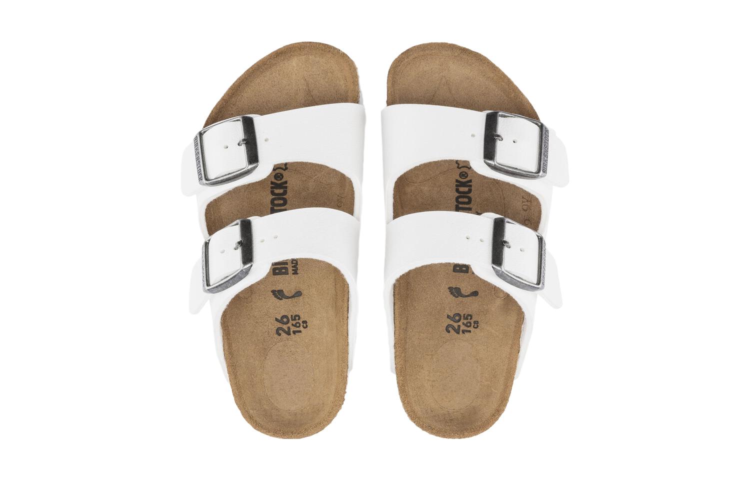 (PS) Birkenstock Open-Toe Leather Slides 'White' 圖 4