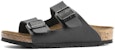 (Preschool) Birkenstock Open-Toe Slippers 'Black Leather' 0555123