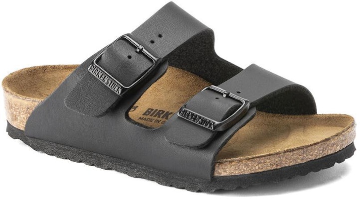 (Preschool) Birkenstock Open-Toe Slippers 'Black Leather' 0555123 Order (Preschool) Birkenstock Open-Toe Slippers 'Black Leather' 0555123