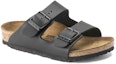 Order (Preschool) Birkenstock Open-Toe Slippers 'Black Leather' 0555123