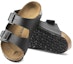 Shop (Preschool) Birkenstock Open-Toe Slippers 'Black Leather' 0555123