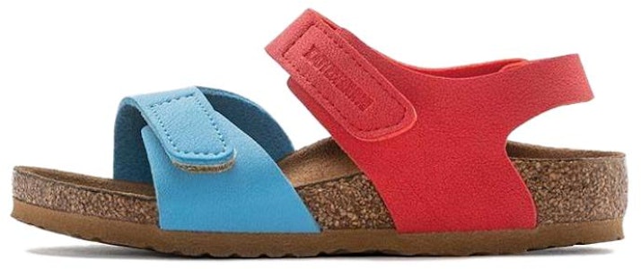 (PS) (Birkenstock) 幼兒園Palu Logo BS 窄版 '天藍色 活力紅' 人造革涼鞋 1024372 1024372 Buy (PS) (Birkenstock) 幼兒園Palu Logo BS 窄版 '天藍色 活力紅' 人造革涼鞋 1024372 1024372