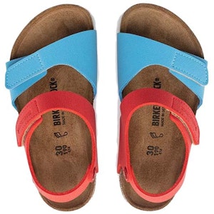 (PS) (Birkenstock) 幼兒園Palu Logo BS 窄版 '天藍色 活力紅' 人造革涼鞋 1024372 1024372 Purchase (PS) (Birkenstock) 幼兒園Palu Logo BS 窄版 '天藍色 活力紅' 人造革涼鞋 1024372 1024372